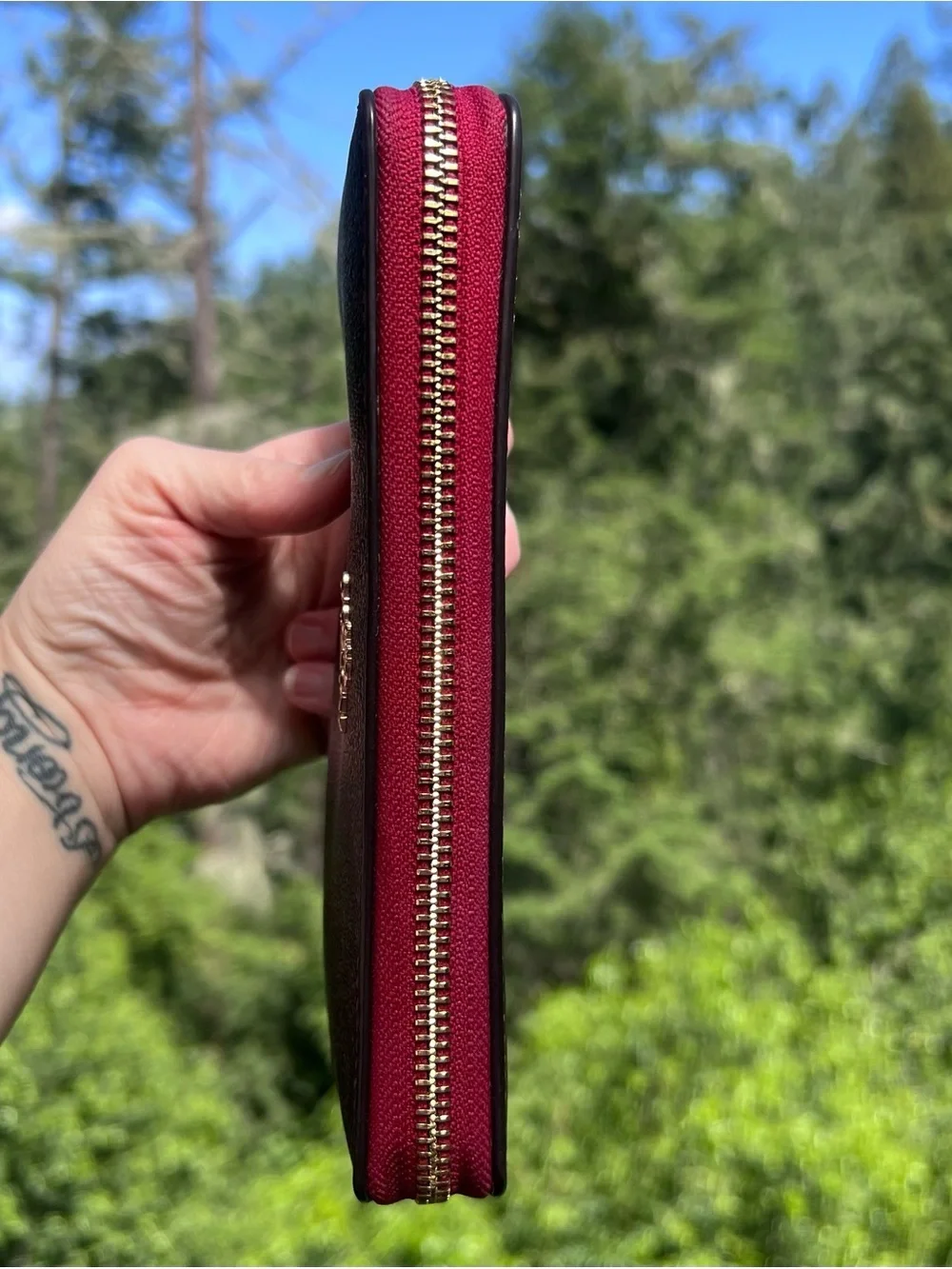 Coach long zip
